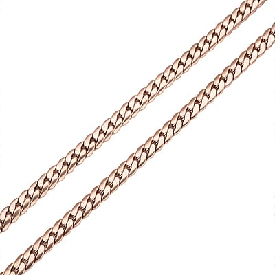 Curb Chain Lariat Necklace (18-29 Inches) in ION Plated RG Stainless Steel | Tarnish-Free, Waterproof, Sweat Proof Jewelry