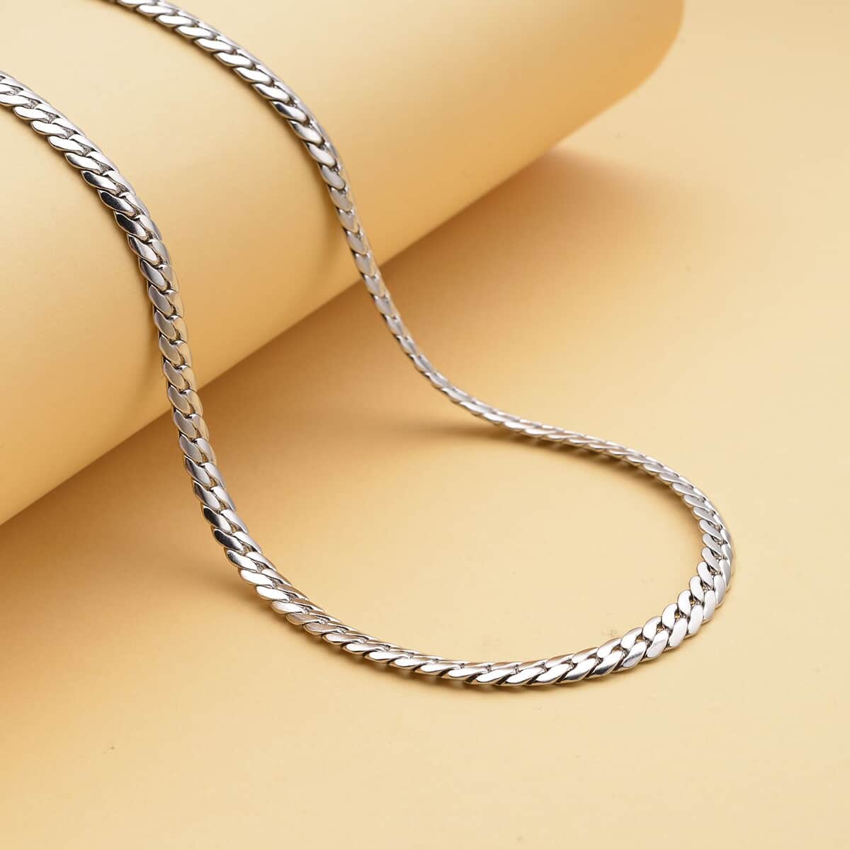 Curb Chain Lariat Necklace in Stainless Steel 18-29 Inches, Tarnish-Free, Waterproof, Sweat Proof Jewelry image number 1