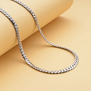 Curb Chain Lariat Necklace in Stainless Steel 18-29 Inches, Tarnish-Free, Waterproof, Sweat Proof Jewelry