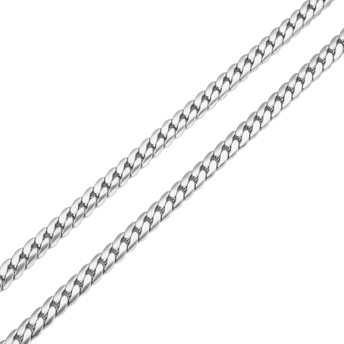 Curb Chain Lariat Necklace (18-29 Inches) in Stainless Steel , Tarnish-Free, Waterproof, Sweat Proof Jewelry image number 2