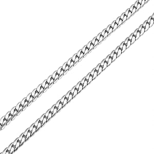 Curb Chain Lariat Necklace in Stainless Steel 18-29 Inches, Tarnish-Free, Waterproof, Sweat Proof Jewelry
