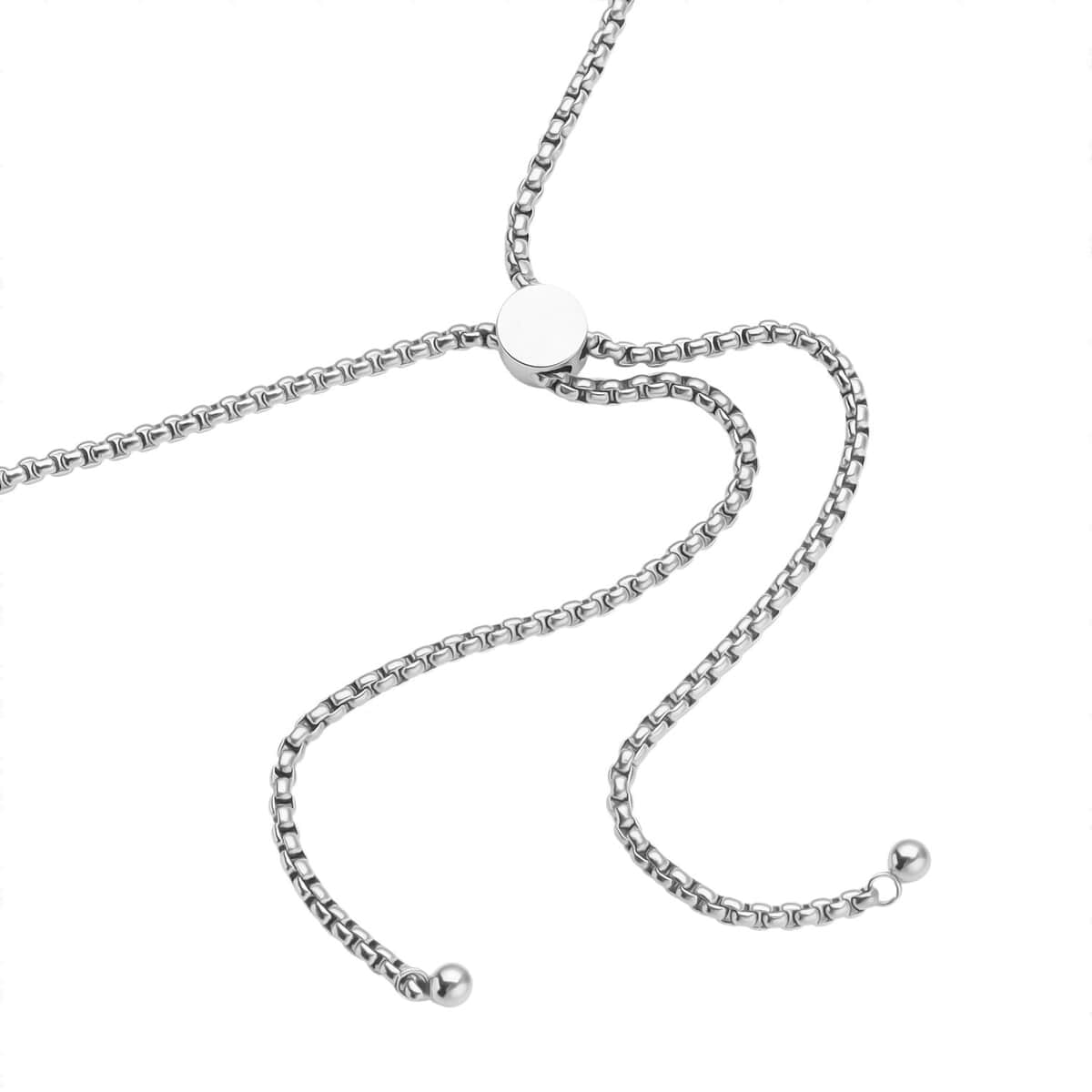 Curb Chain Lariat Necklace (18-29 Inches) in Stainless Steel , Tarnish-Free, Waterproof, Sweat Proof Jewelry image number 3