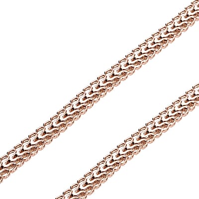 Fancy Mesh Chain Necklace with Adjustable Ball (18-29 Inches) in ION Plated RG Stainless Steel , Tarnish-Free, Waterproof, Sweat Proof Jewelry