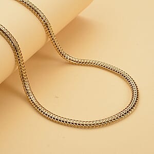 Fancy Mesh Chain Necklace with Adjustable Ball (18-29 Inches) in ION Plated YG Stainless Steel , Tarnish-Free, Waterproof, Sweat Proof Jewelry