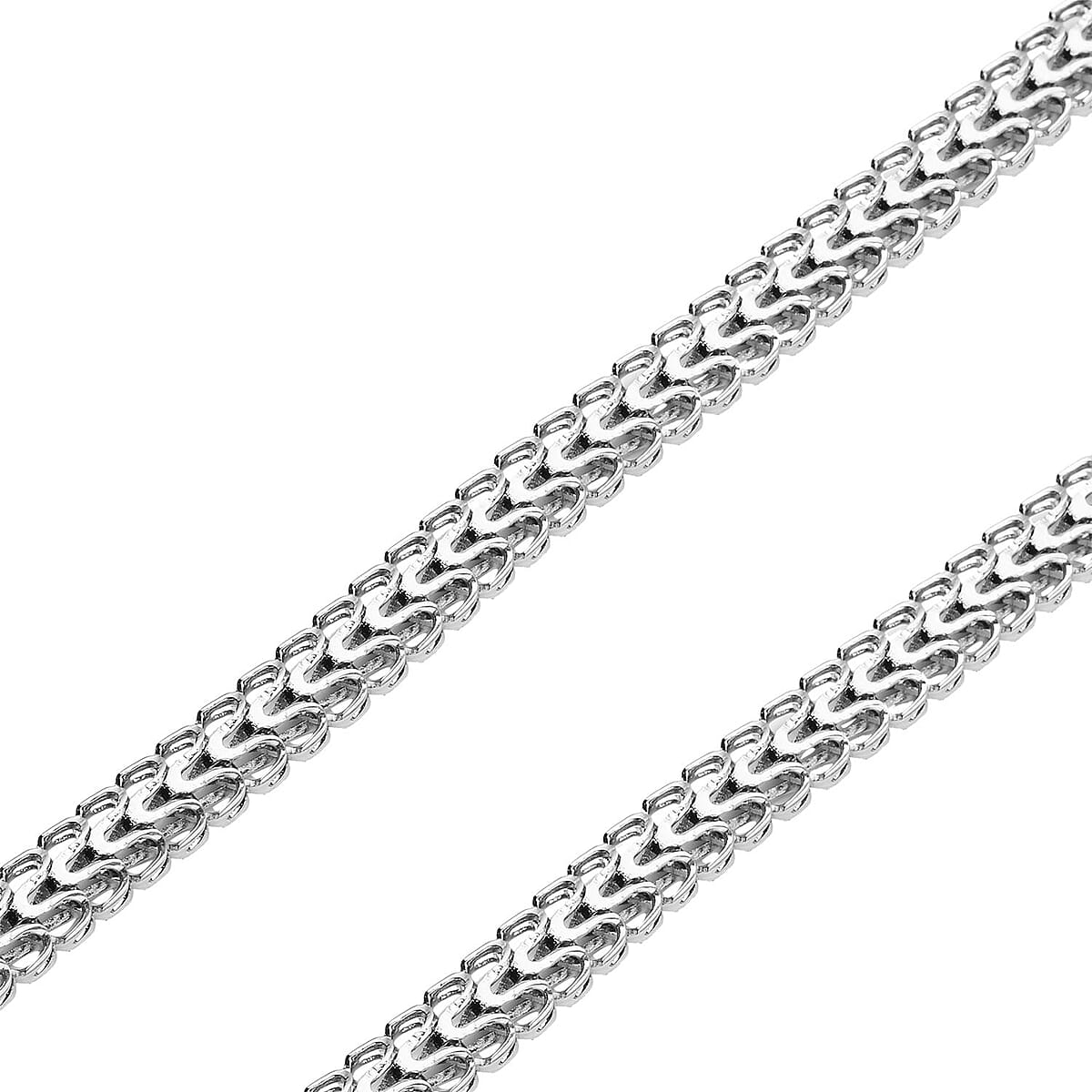 Fancy Mesh Chain Necklace with Adjustable Ball (18-29 Inches) in Stainless Steel , Tarnish-Free, Waterproof, Sweat Proof Jewelry image number 2