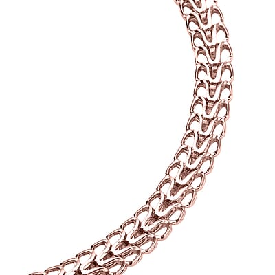 Fancy Mesh Chain Bracelet with Adjustable Ball in ION Plated RG Stainless Steel | Tarnish-Free, Waterproof, Sweat Proof Jewelry