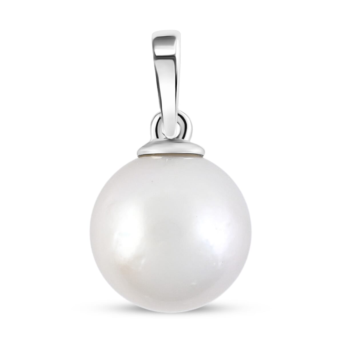 South Sea White Cultured Pearl Pendant in 18K White Gold image number 0