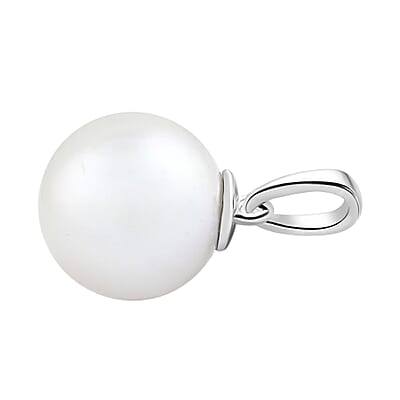 South Sea White Cultured Pearl Pendant without Chain in 18K White Gold