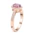 Certified Iliana 18K Rose Gold AAA Madagascar Purple Sapphire and G-H SI Diamond Halo Ring (Size 9.0) 1.35 ctw image number 3