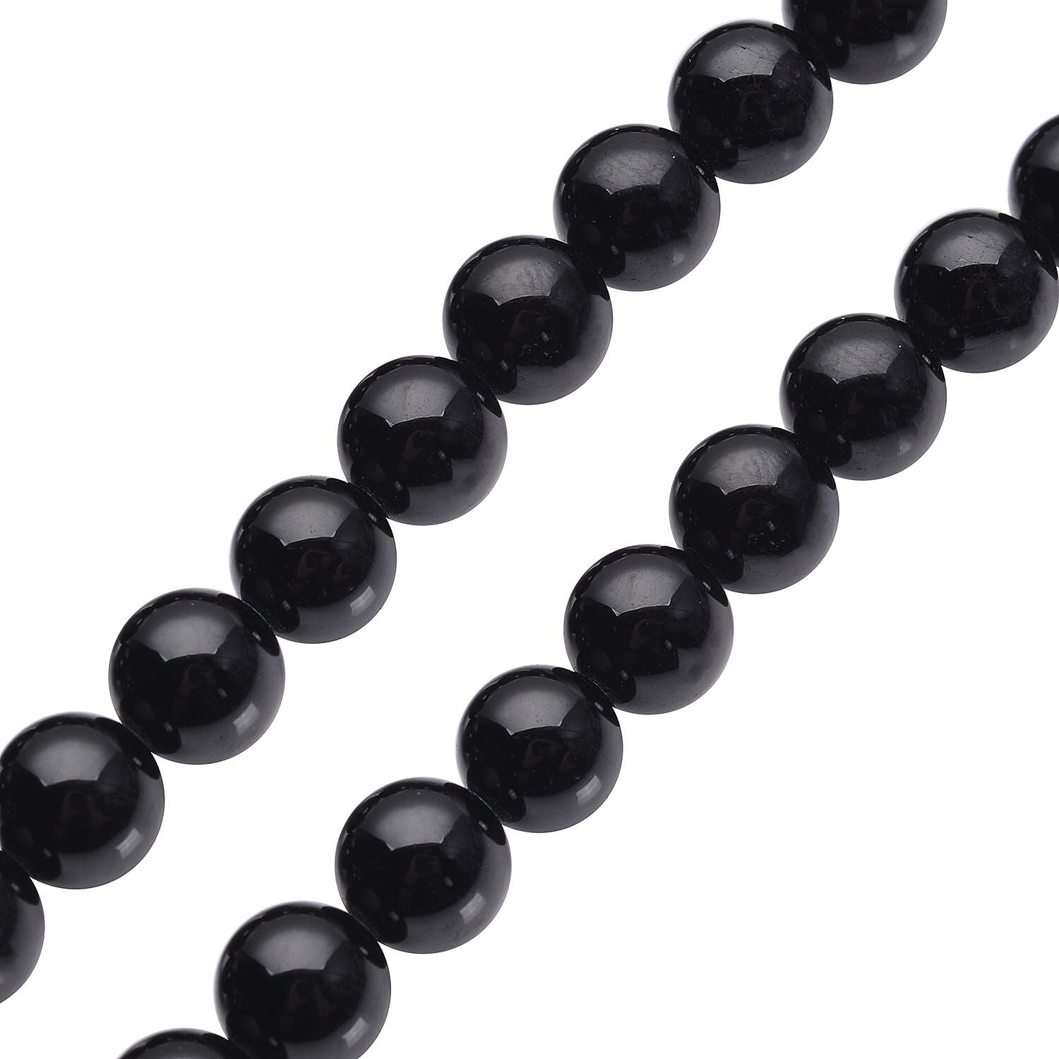 24K Yellow Gold Electroform AAAA Black Tourmaline Beaded Feng Shui Pi-xiu Necklace 18-20 Inches 278.25 ctw