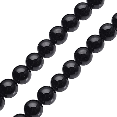 24K Yellow Gold Electroform AAAA Black Tourmaline Beaded Feng Shui Pi-xiu Necklace 18-20 Inches 278.25 ctw
