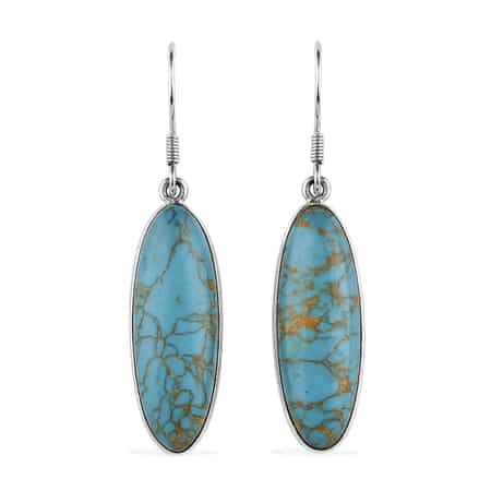 Artisan Crafted Mojave Blue Turquoise Earrings in Sterling Silver 26.50 ctw image number 0