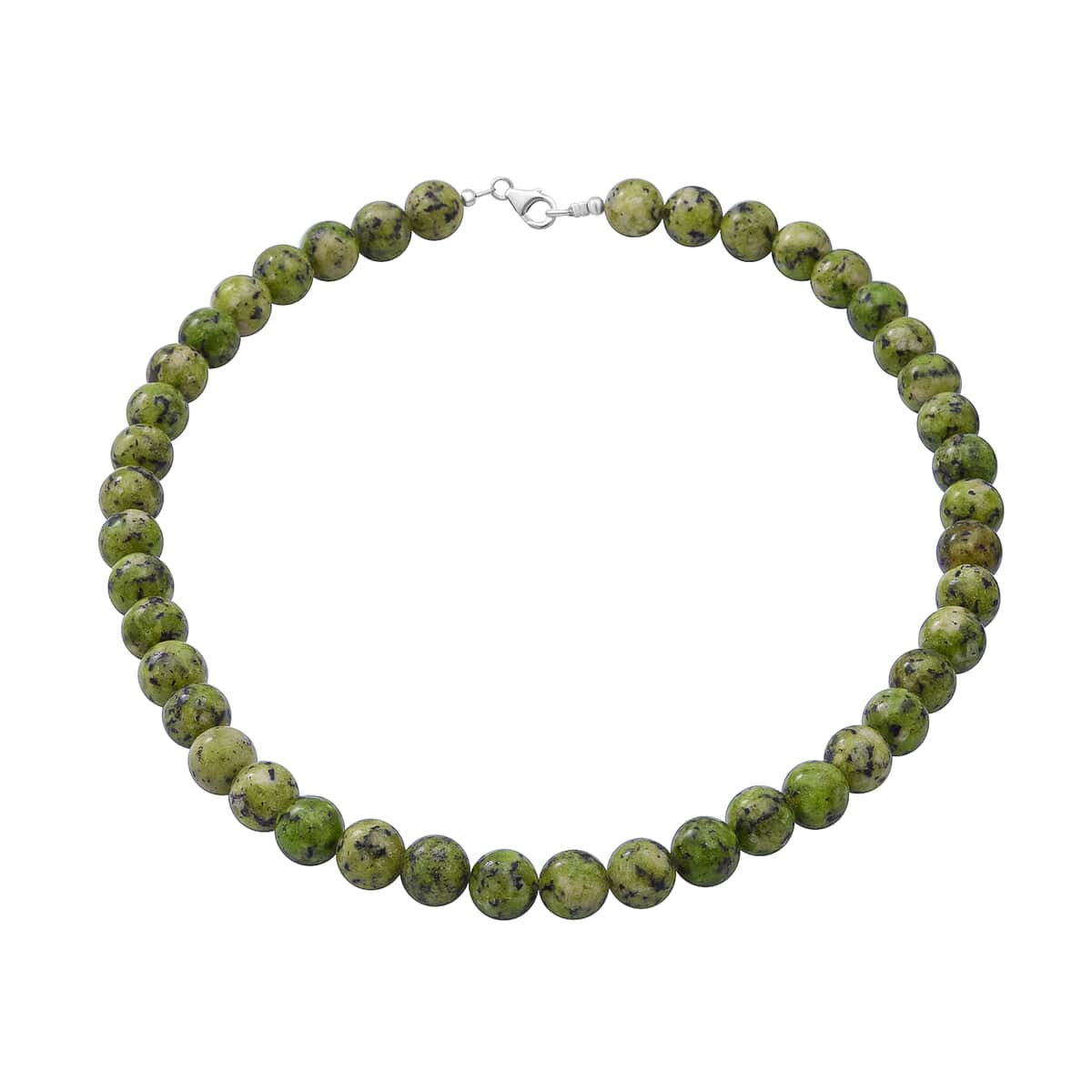 Rainforest Jasper Beads Necklace  in Sterling Silver 18 Inches 250.00 ctw image number 0