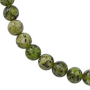 Rainforest Jasper Beads Necklace  in Sterling Silver 18 Inches 250.00 ctw