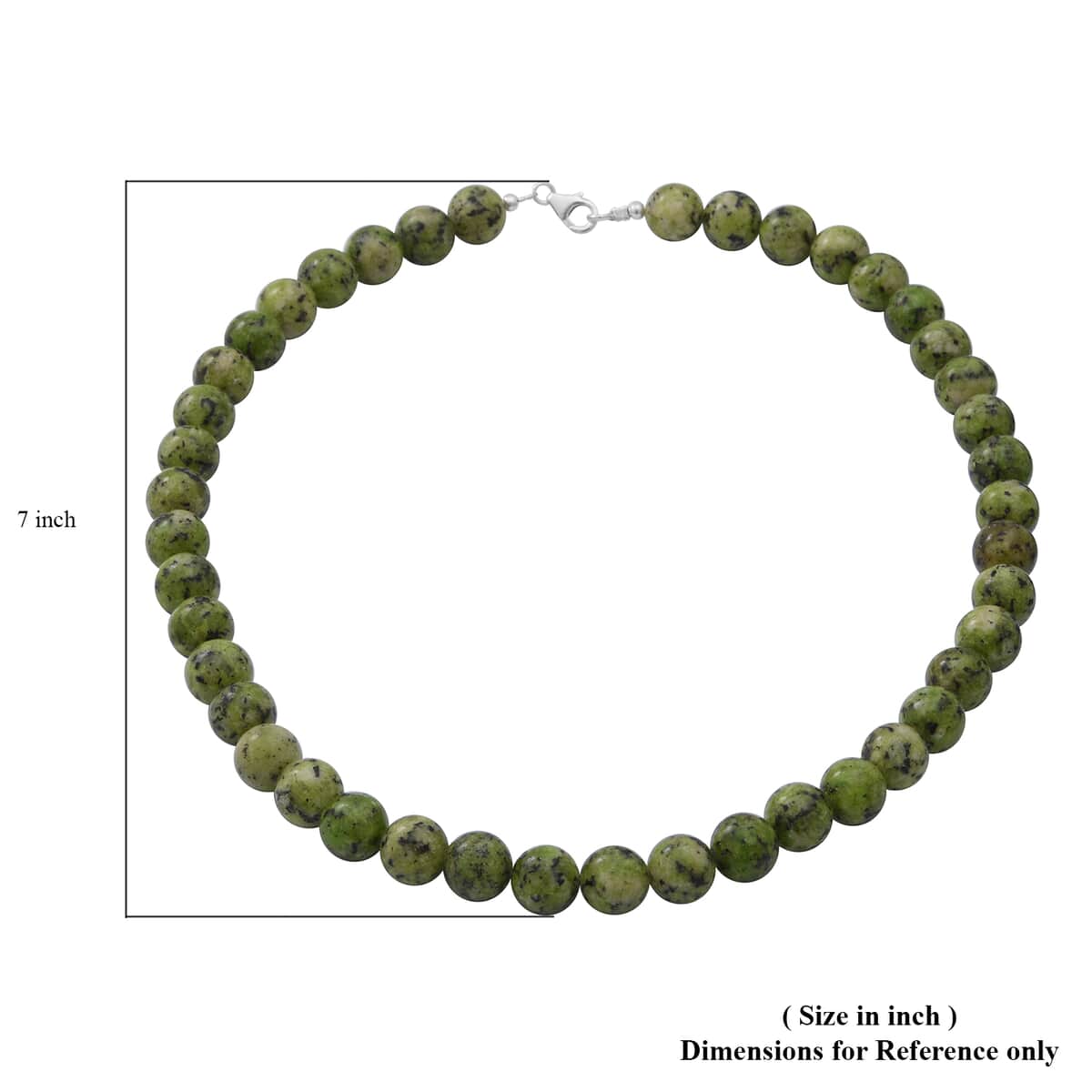 Rainforest Jasper Beads Necklace  in Sterling Silver 18 Inches 250.00 ctw image number 4