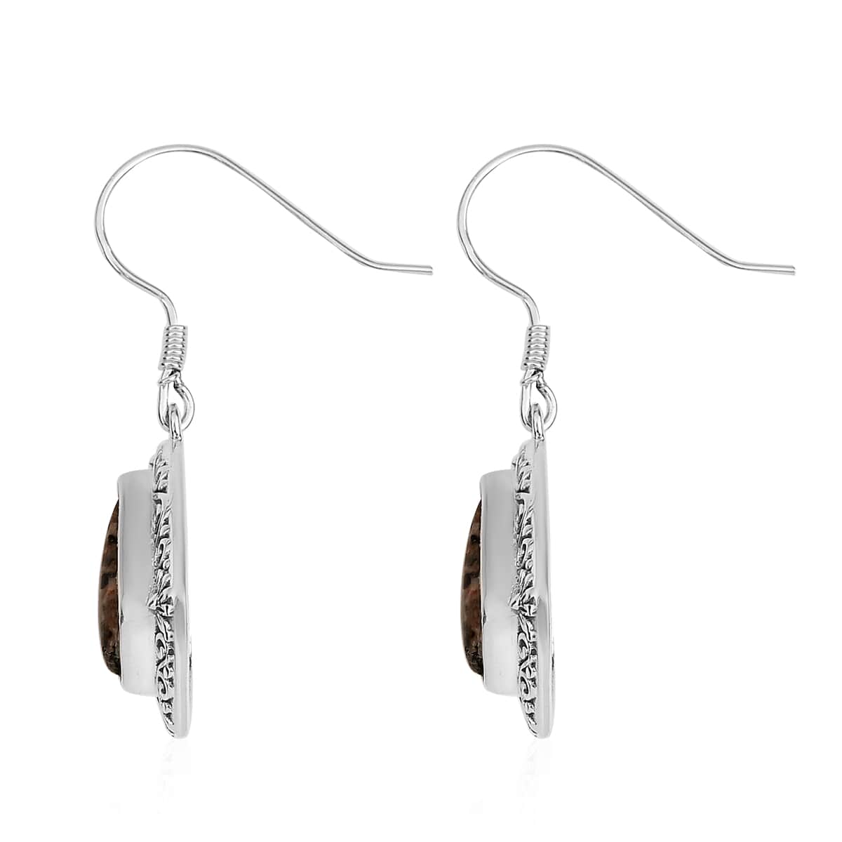 Artisan Crafted Natural Yooperlite Earrings in Sterling Silver 4.65 ctw with Free UV Torch image number 3