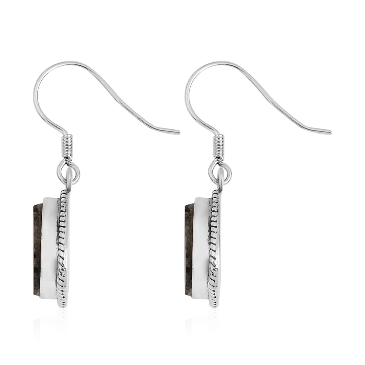 Artisan Crafted Natural Yooperlite Earrings in Sterling Silver 9.25 ctw with Free UV Torch image number 3