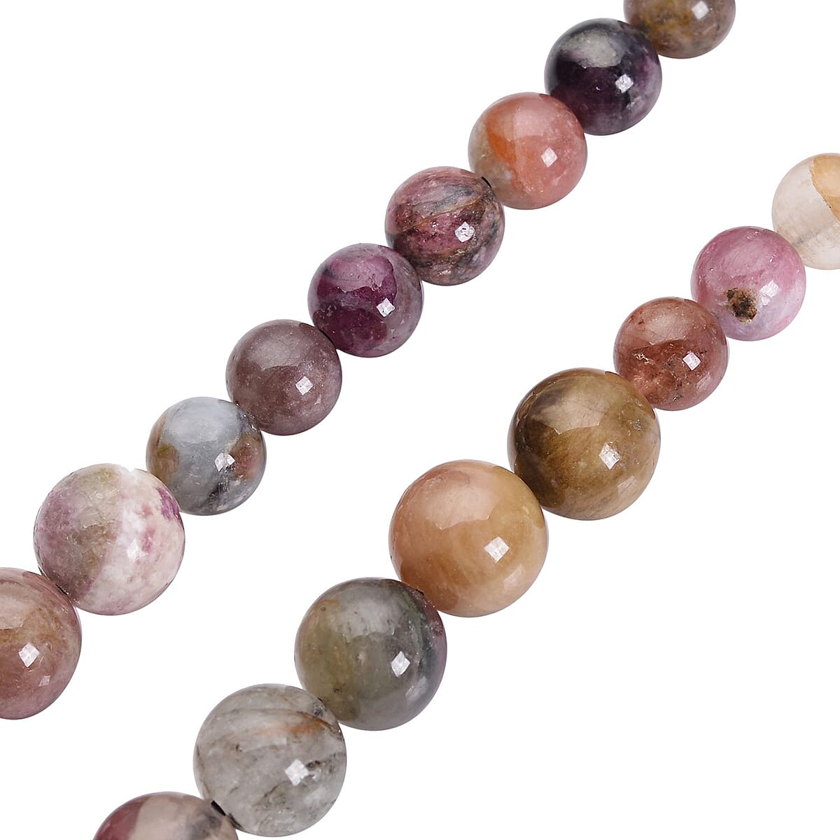 24K Yellow Gold Electroform AAAA Multi-Tourmaline Beaded Feng Shui Pi-xiu Necklace 18-20 Inches 191.25 ctw image number 4