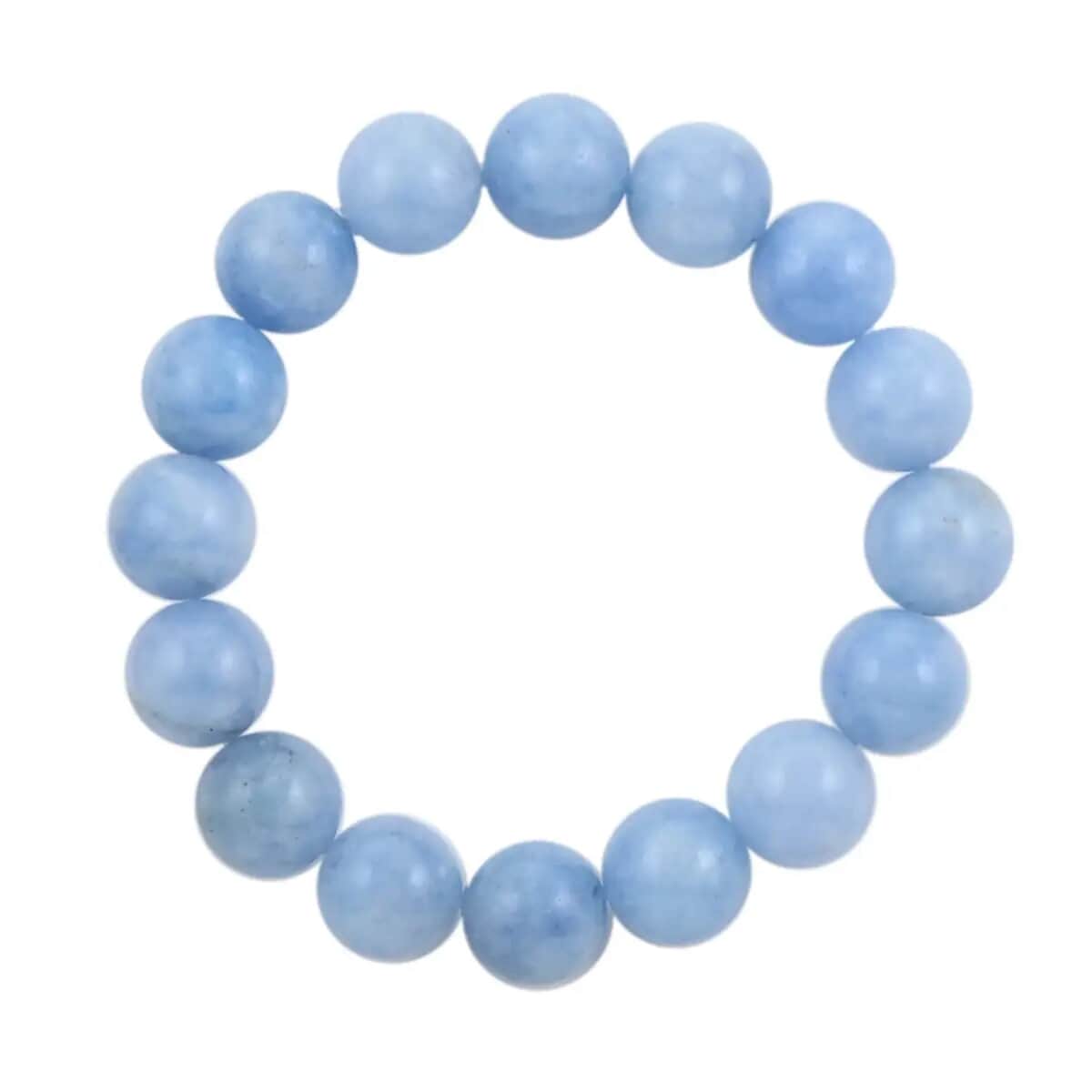 Aquamarine Color Quartz Beaded Stretch Bracelet 150.00 ctw, Adjustable Beads Bracelet, Beads Jewelry, Stretchable Bracelet image number 0