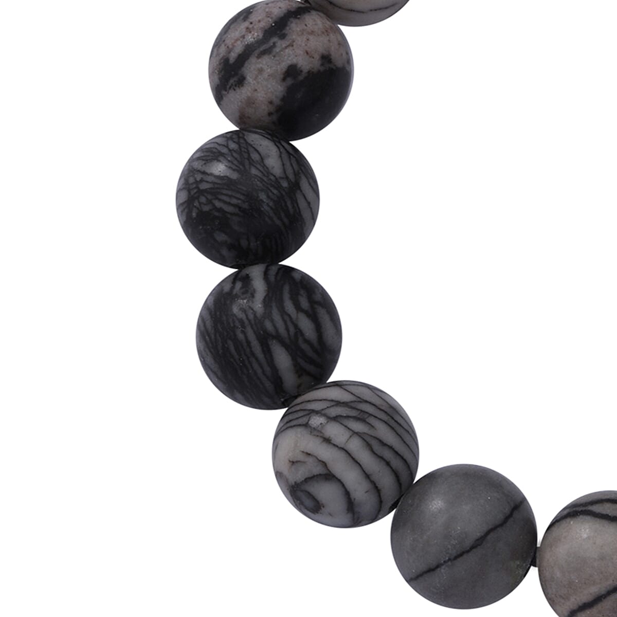 Mesh Work Jasper 12mm Beaded Stretch Bracelet 150.00 ctw image number 1