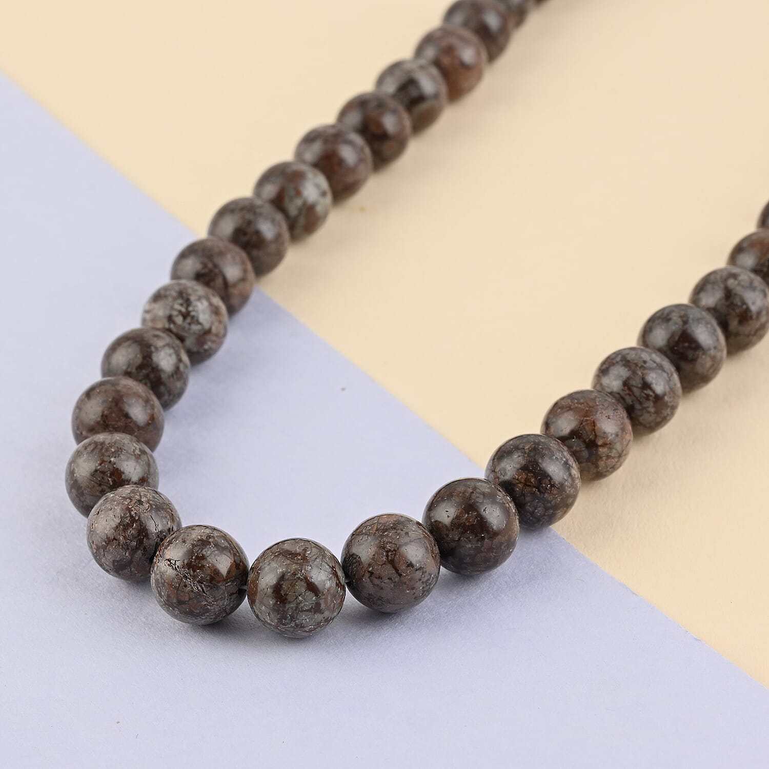 Snow Flake Obsidian 10mm Beaded Necklace 18 Inches in Sterling Silver 250.00 ctw