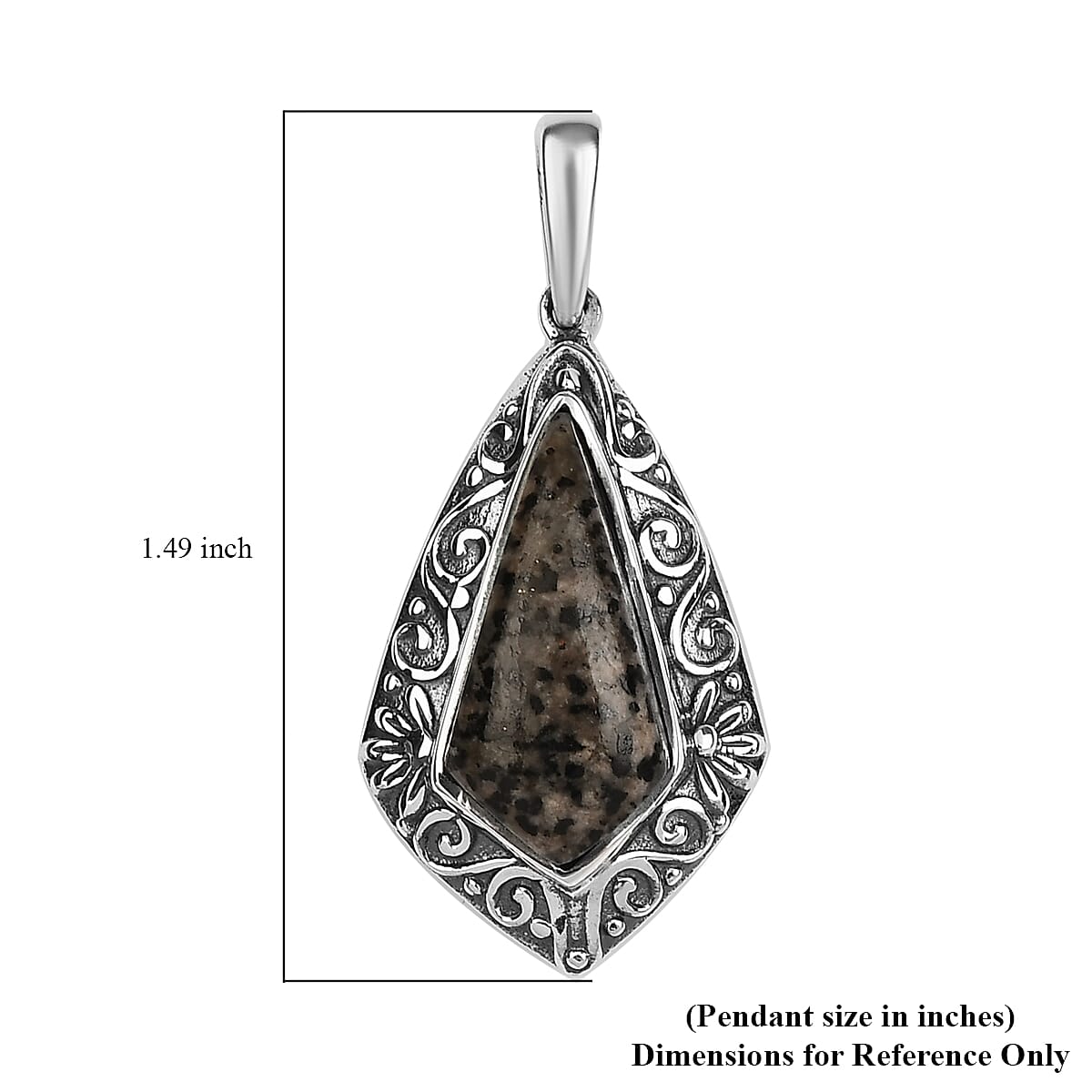 Artisan Crafted Natural Yooperlite Pendant in Sterling Silver 6.75 ctw with Free UV Flash Light image number 4