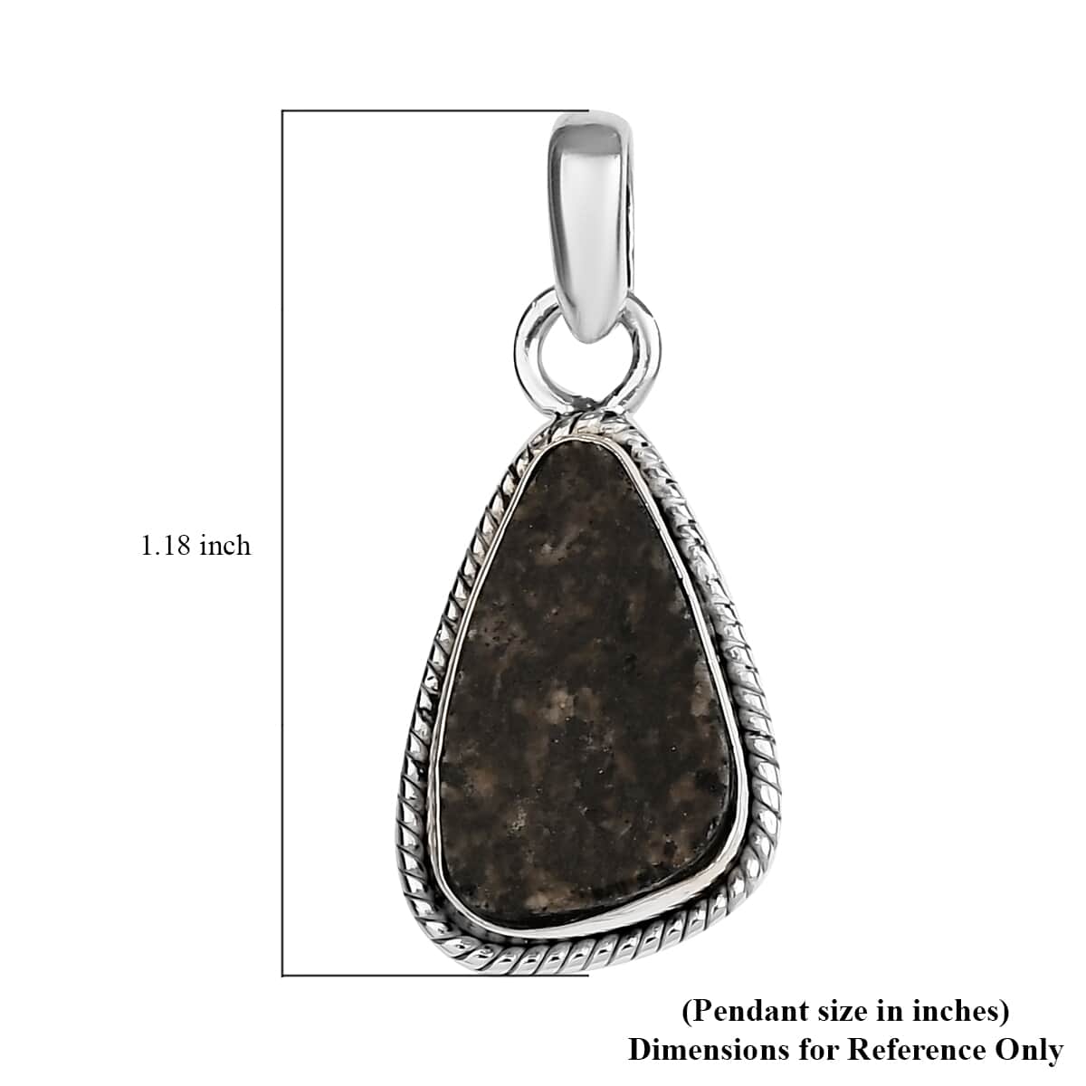 Artisan Crafted Natural Yooperlite Pendant in Sterling Silver 6.20 ctw with Free UV Flash Light image number 4