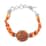 Shades of Fire Opal Floral Spray Bracelet in Platinum Over Sterling Silver (6.50-8.50In) 23.65 ctw