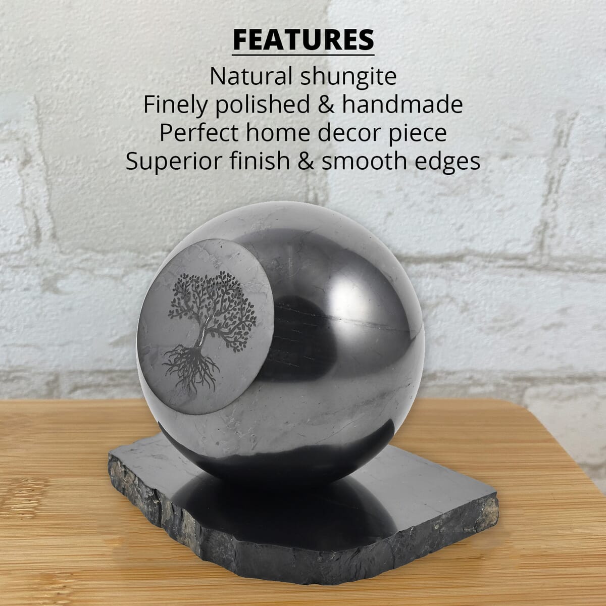 Shungite Tree of Life Engraved Spheres Shungite Tree of Life Engraved Spheres