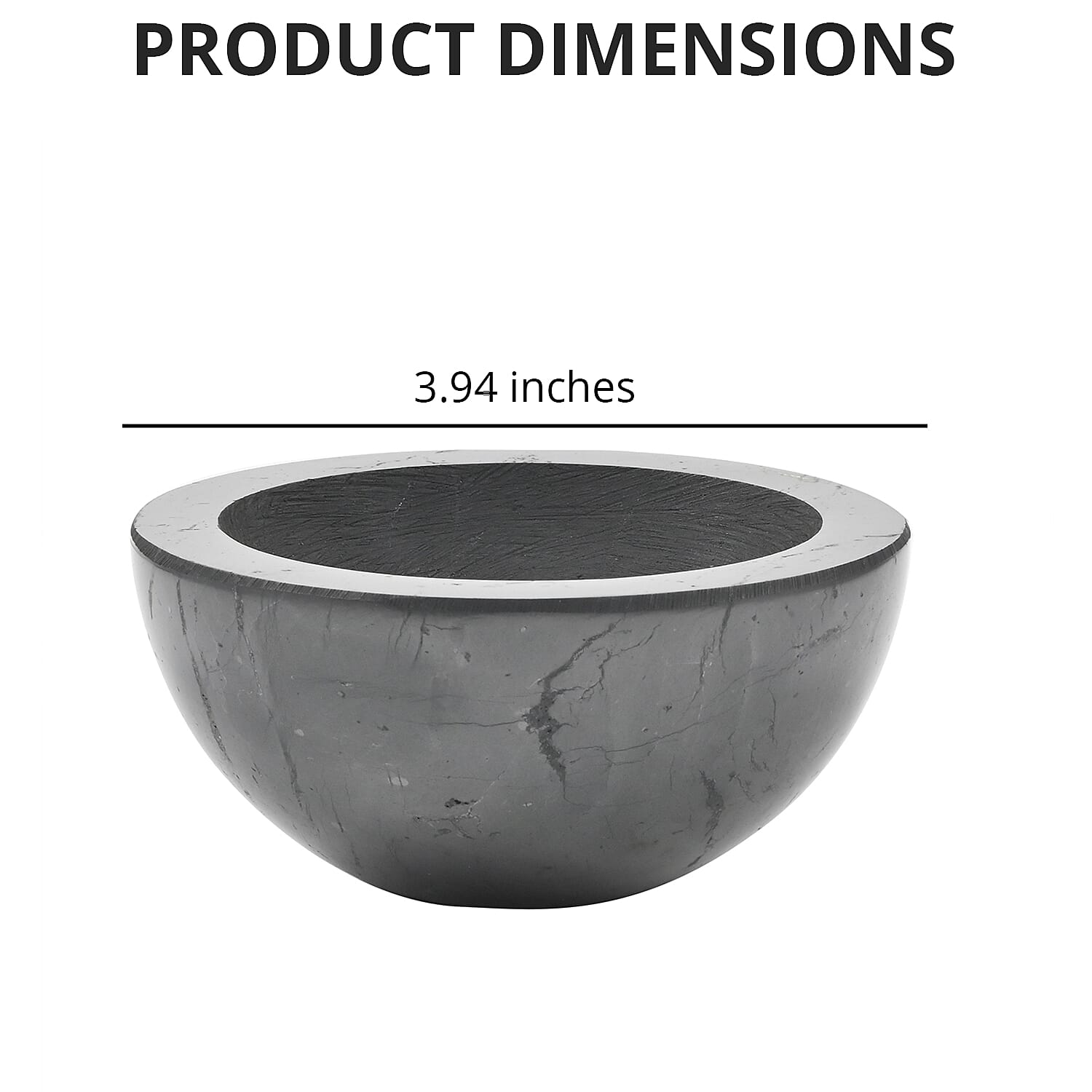 Shungite Bowl 10cm Approx. 1761.00ctw