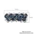 Premium Indigo Sapphire and Natural White Zircon Ring in Platinum Over Sterling Silver (Size 10.0) 2.20 ctw image number 4