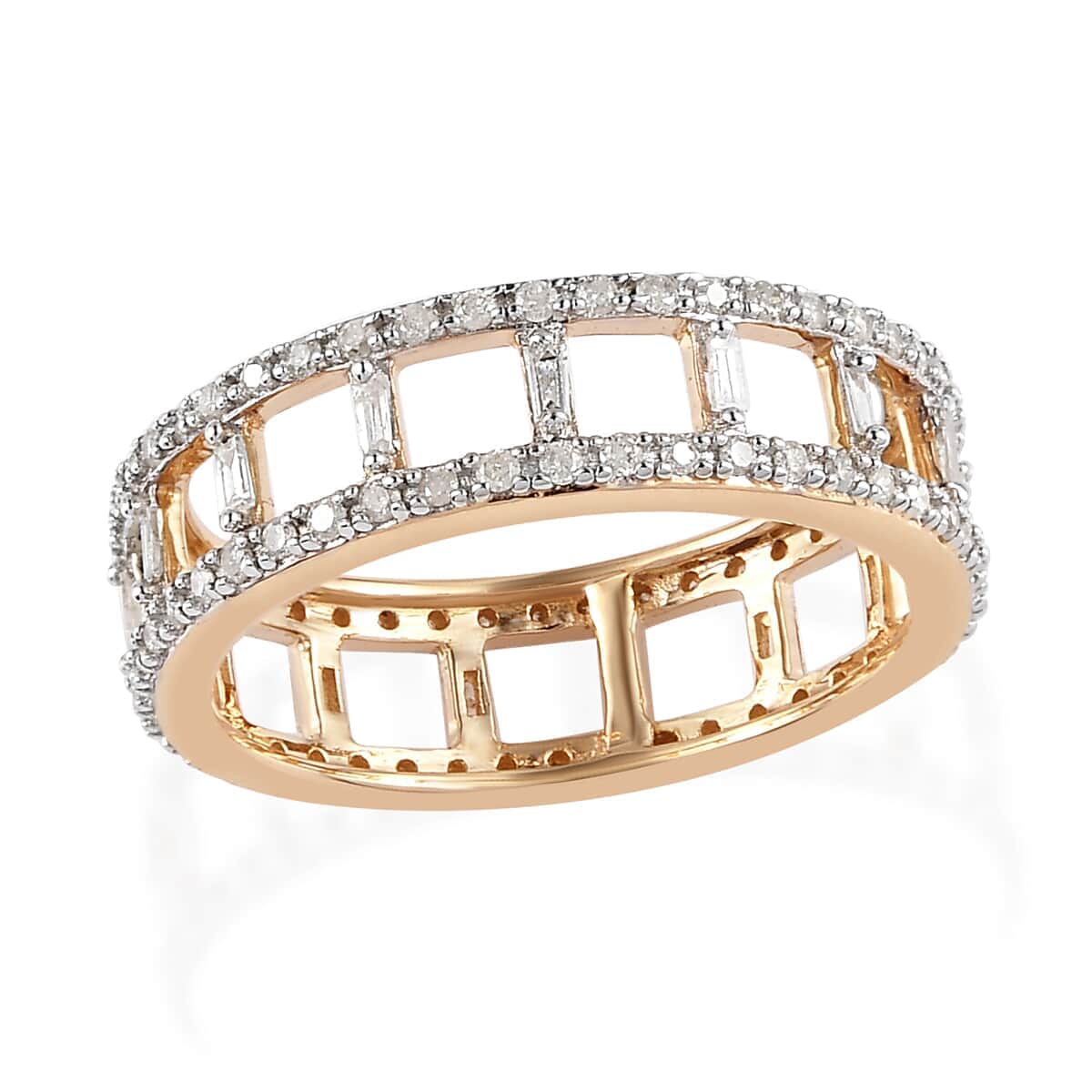 LUXORO 10K Yellow Gold G-H I3 Diamond Band Ring (Size 8.0) 2.80 Grams 0.60 ctw image number 0