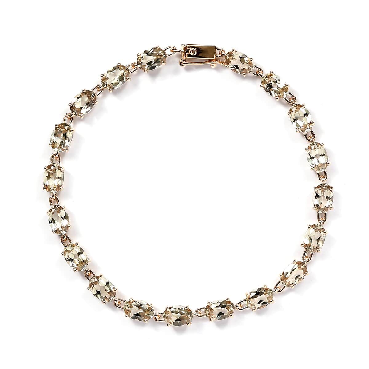 Luxoro AAA Turkizite 9.15 ctw Link Bracelet In 14K Yellow Gold (6.50 In) image number 0