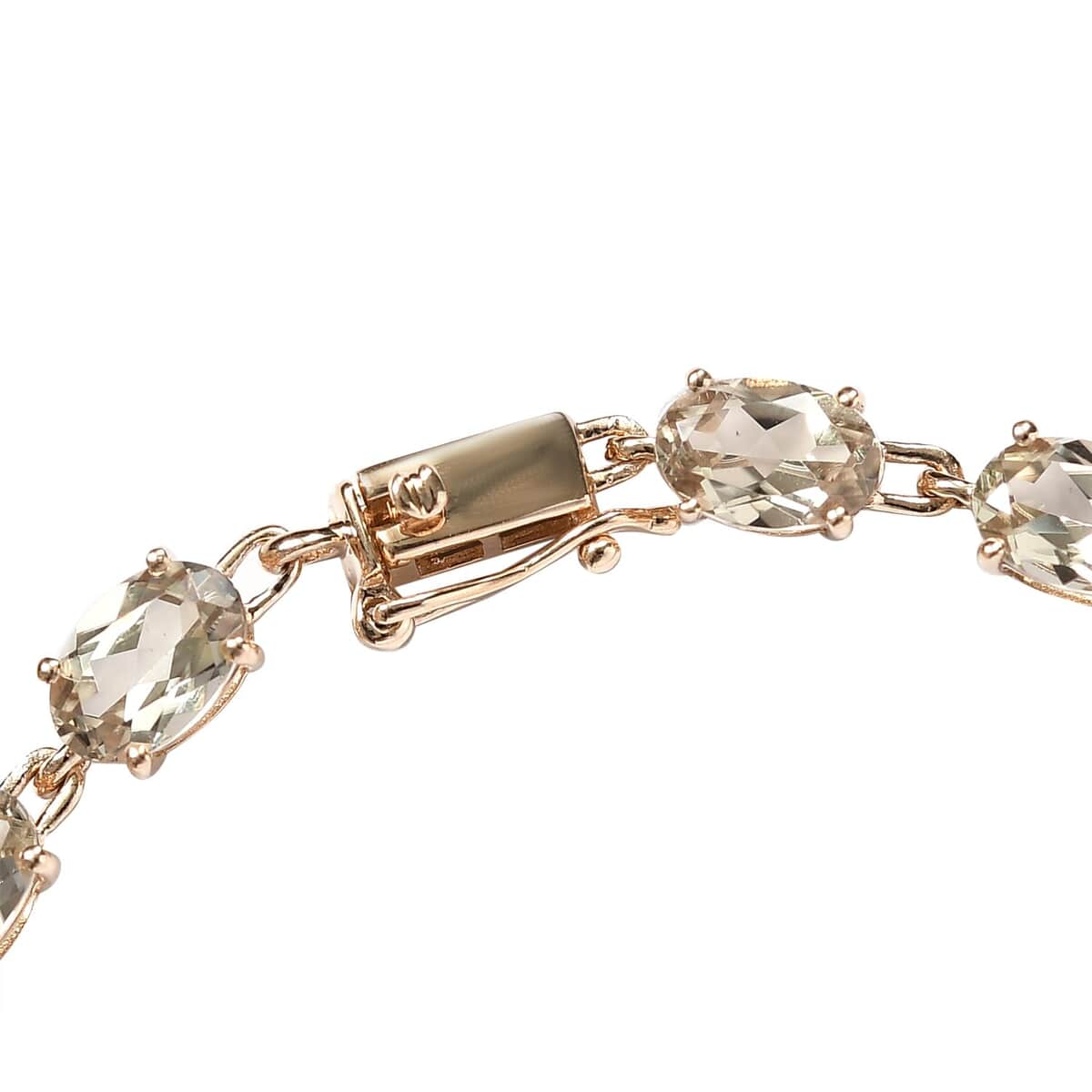 Luxoro AAA Turkizite 9.15 ctw Link Bracelet In 14K Yellow Gold (6.50 In) image number 3