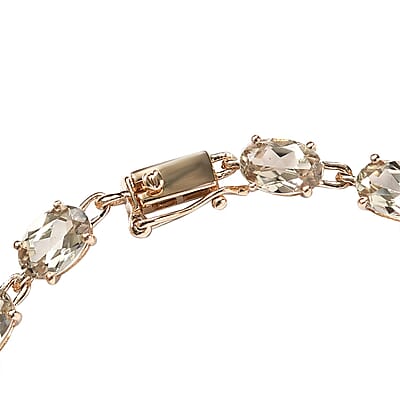 Luxoro AAA Turkizite 9.15 ctw Link Bracelet In 14K Yellow Gold (6.50 In)