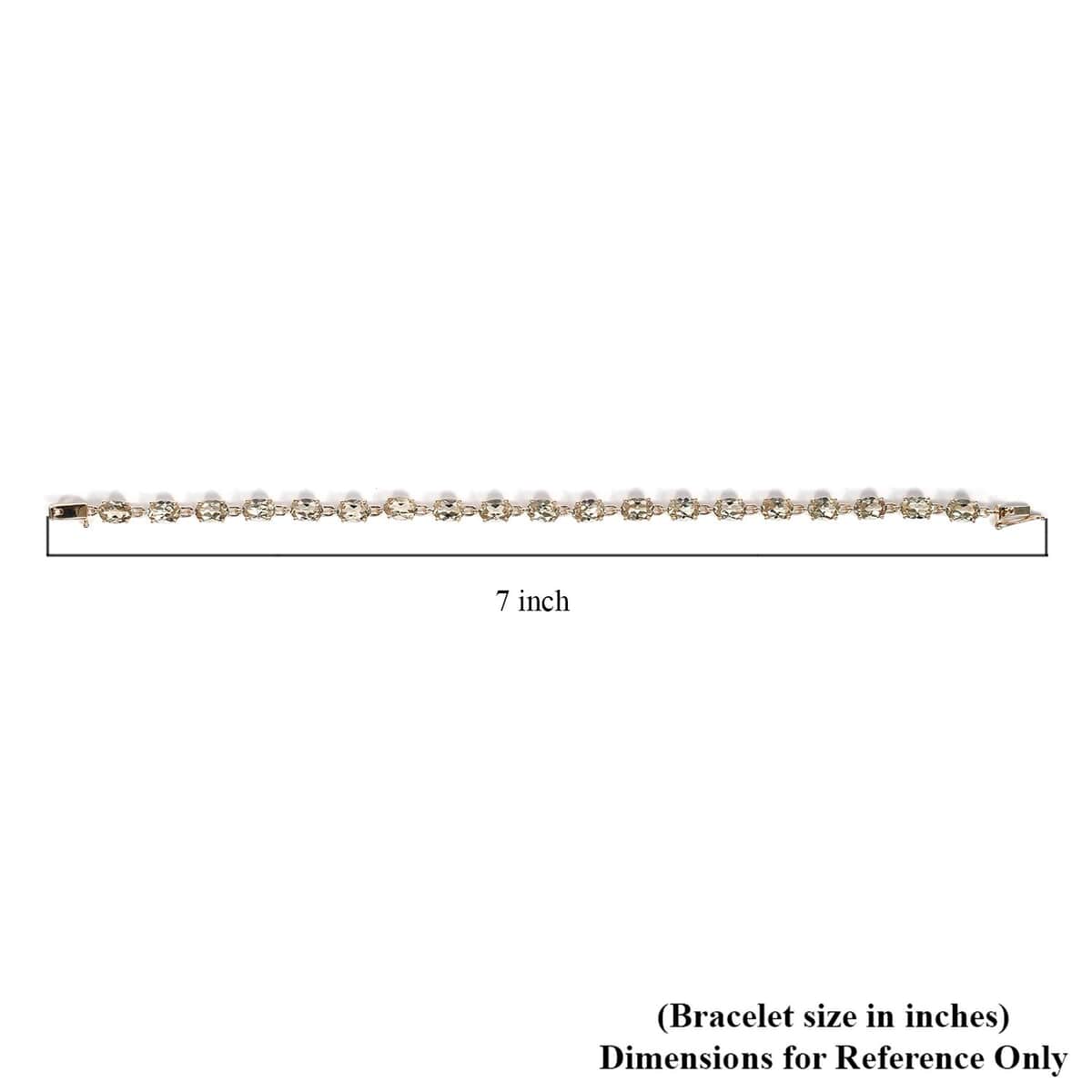 Luxoro AAA Turkizite 9.15 ctw Link Bracelet In 14K Yellow Gold (6.50 In) image number 4