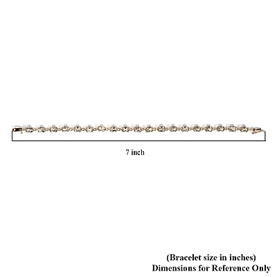 Luxoro AAA Turkizite 9.15 ctw Link Bracelet In 14K Yellow Gold (6.50 In)