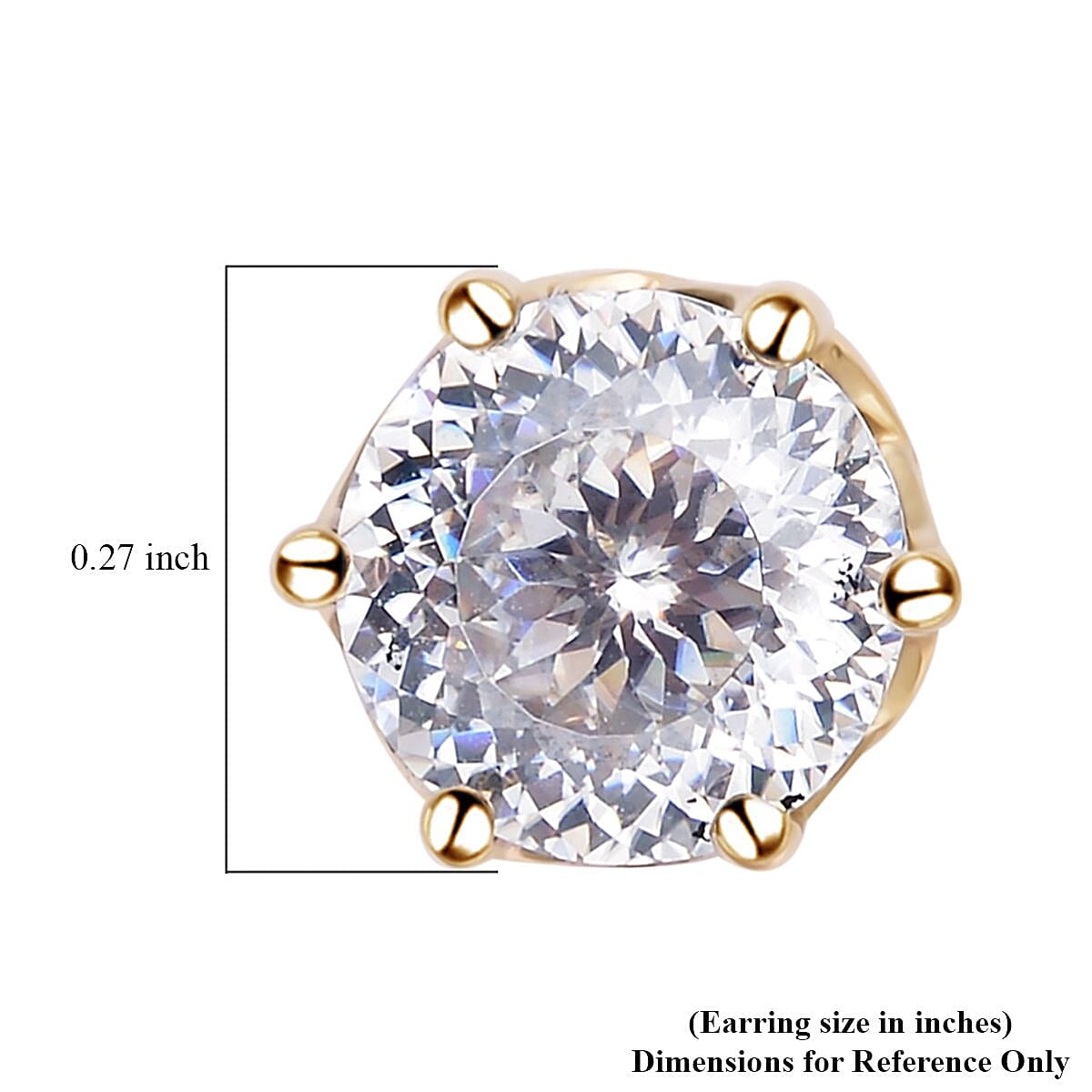 LUXORO 10K White Gold Portuguese Cut 161 Facet Moissanite VS-EF Stud Earrings 2.15 ctw image number 4