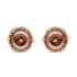LUXORO 10K Yellow Gold Portuguese Cut 161 Facet Champagne Moissanite Stud Earrings 2.15 ctw image number 0
