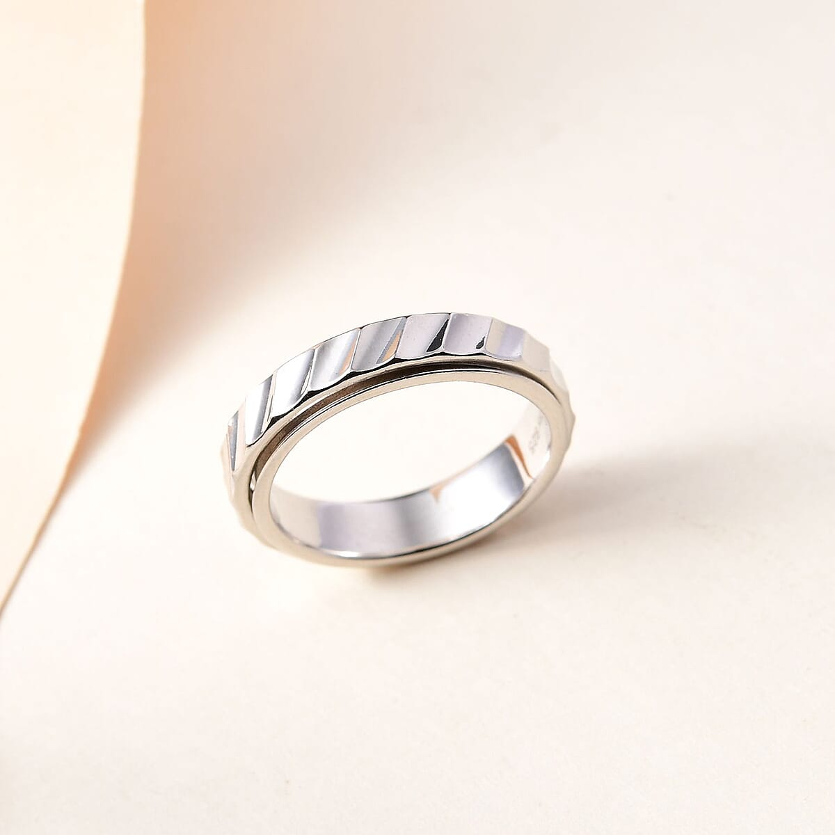 Sterling Silver Spinner Band Ring (Size 10.0) (3.25 g) image number 1