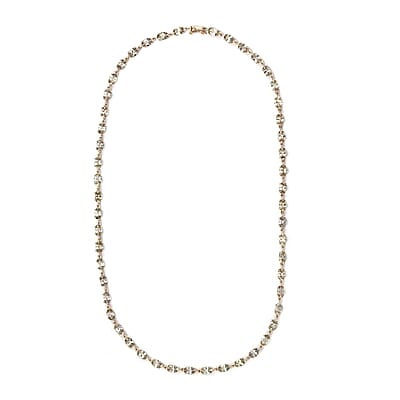 Luxoro 14K Yellow Gold AAA Turkizite Link Necklace 18 Inches 7 Grams 26.50 ctw