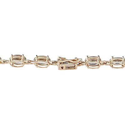 Luxoro 14K Yellow Gold AAA Turkizite Link Necklace 18 Inches 7 Grams 26.50 ctw