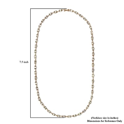 Luxoro 14K Yellow Gold AAA Turkizite Link Necklace 18 Inches 7 Grams 26.50 ctw