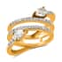 White Topaz Ring in Vermeil Yellow Gold Over Sterling Silver (Size 7.0) 1.60 ctw image number 0