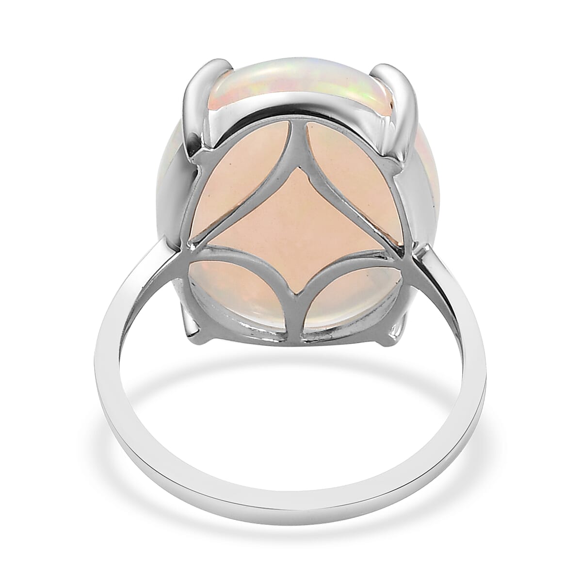 Iliana 18K White Gold AAA Ethiopian Welo Opal Solitaire Ring (Size 6.0) 10.00 ctw
