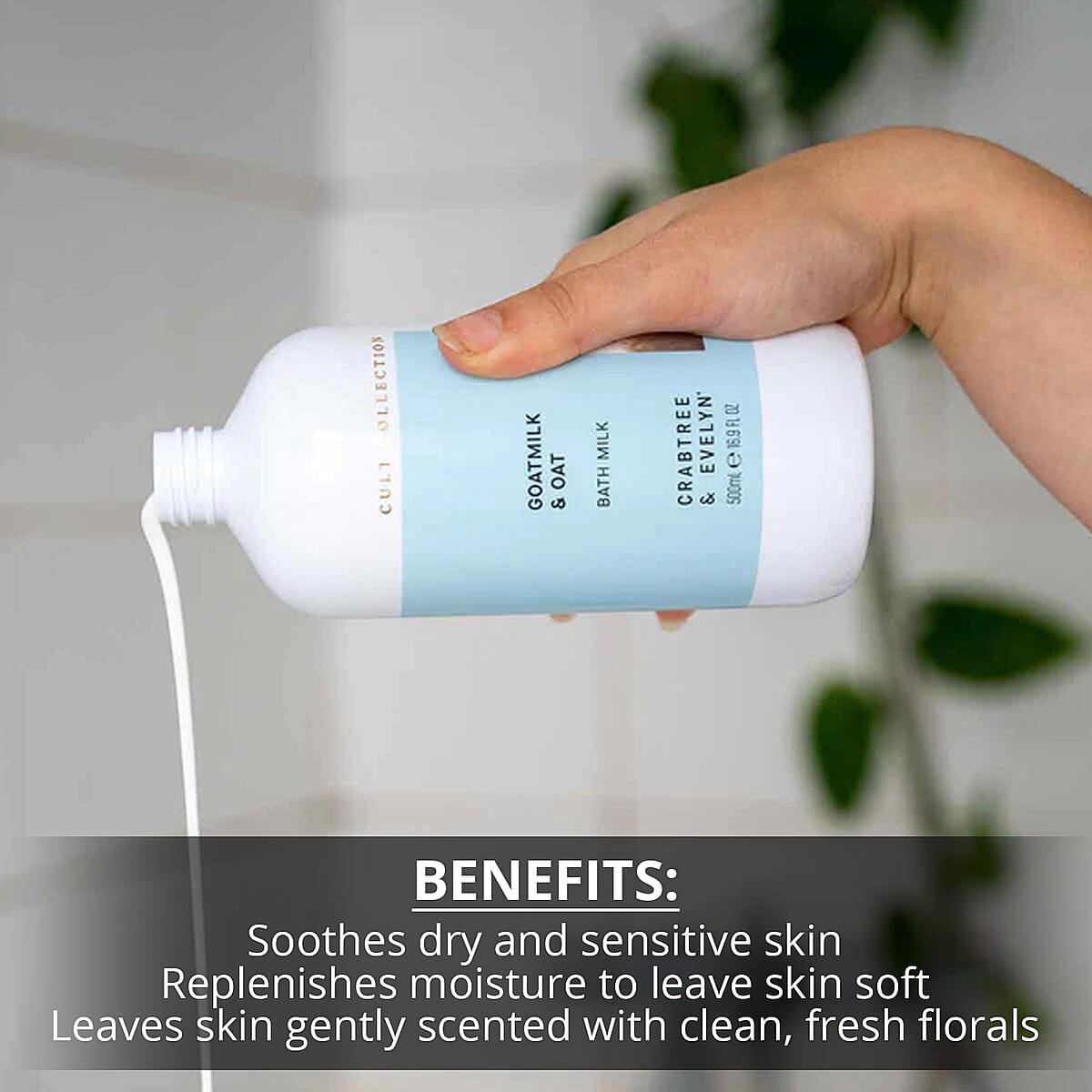 CLOSEOUT Crabtree & Evelyn Cult Collection Goatmilk & Oat Shower Milk 8.4 Oz image number 2