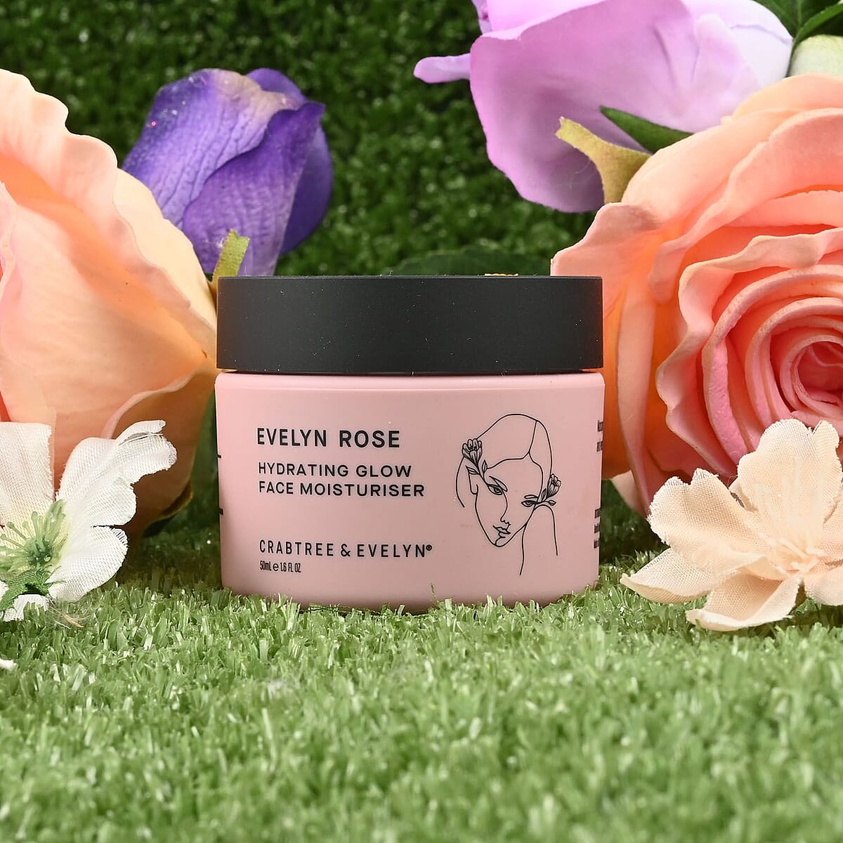 Closeout Crabtree & Evelyn Evelyn Rose Hydrating Glow Face Moisturizer 1.6Oz image number 1