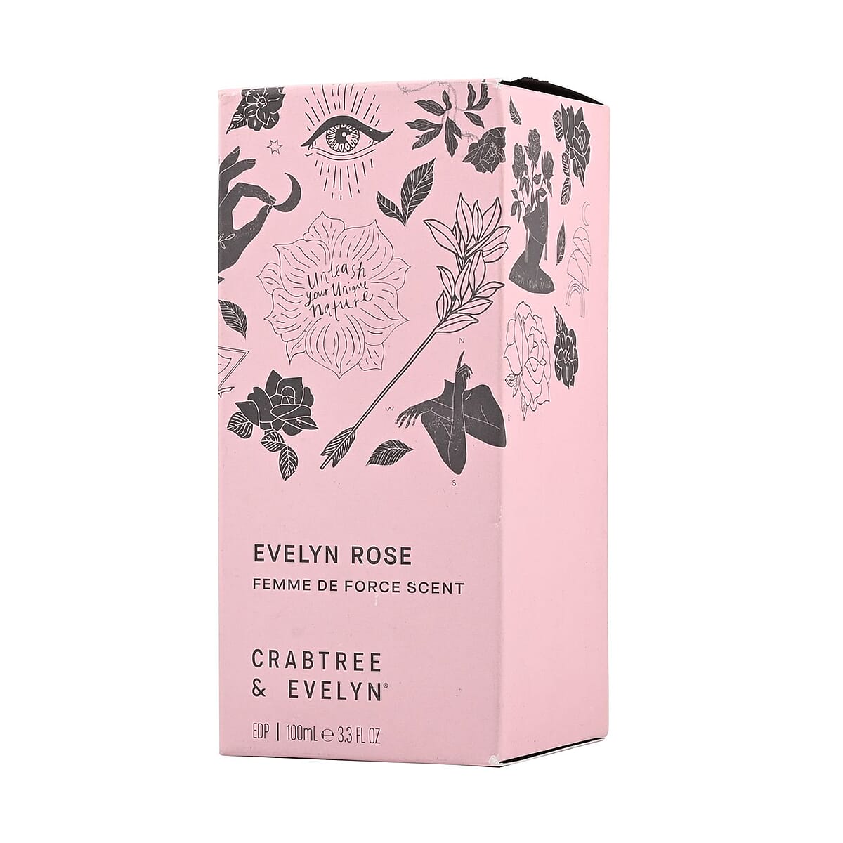 Closeout Crabtree & Evelyn Evelyn Rose Femme De Force Scent 100ML 3.3oz | Fresh Floral Perfumes for Women | Floral Fragrances | Women's Floral Perfume image number 4