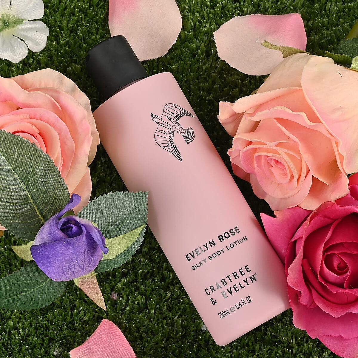 Closeout Crabtree & Evelyn Evelyn Rose Silky Body Lotion 8.4oz image number 1