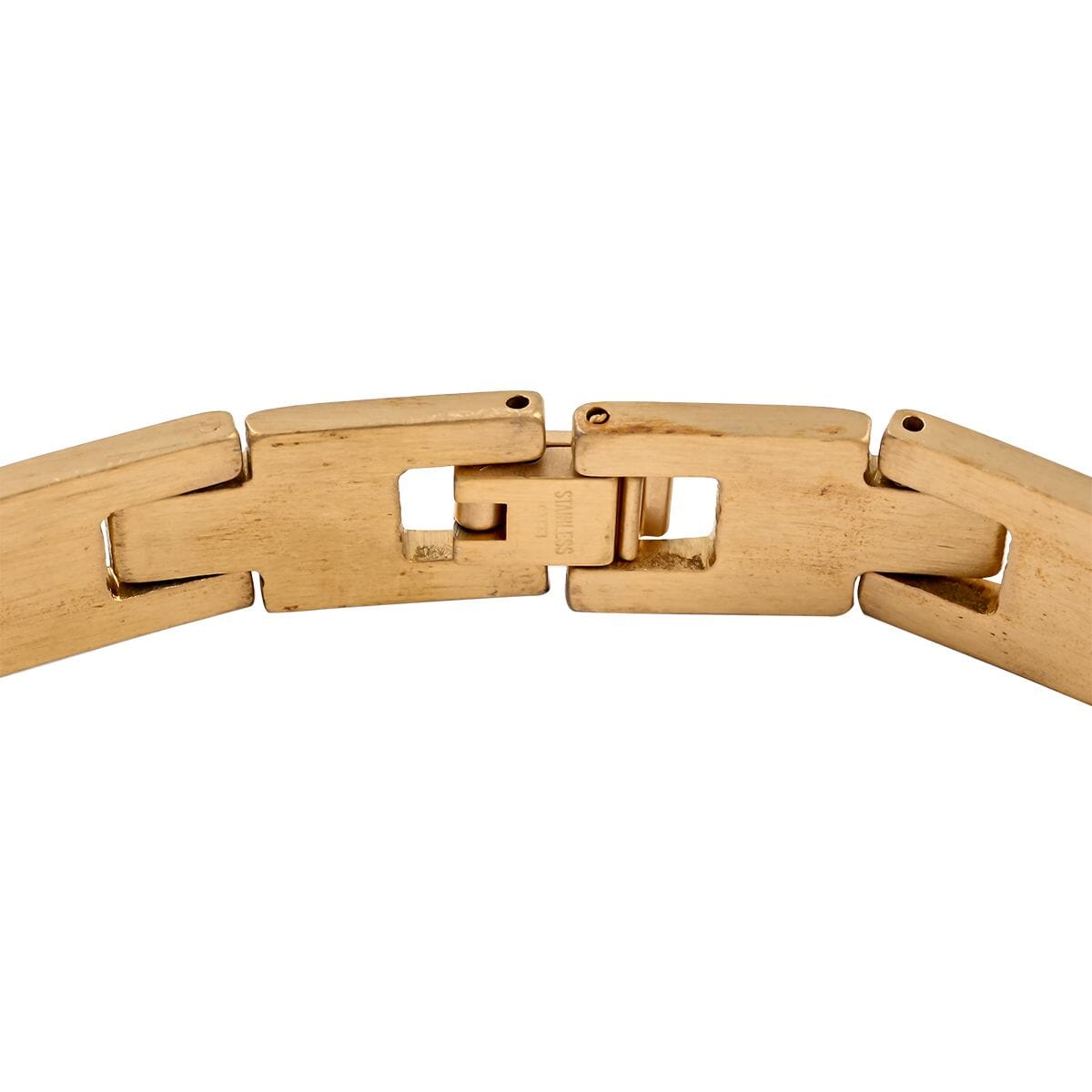 12mm Prayer Link Bracelet in ION Plated Yellow Gold Stainless Steel (8.00 In) 39.90 Grams image number 3